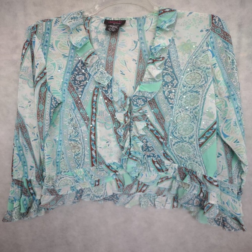 Clothing Co by Notations Floral Semi-Sheer Blouse